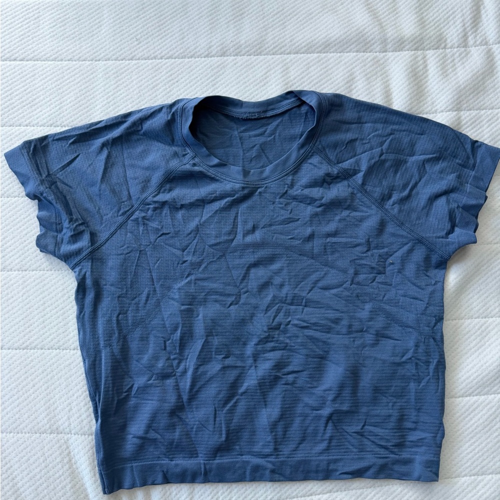 lululemon athletica Deep Blue Short Sleeve Crew Top